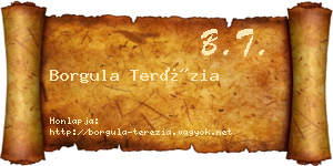 Borgula Terézia névjegykártya